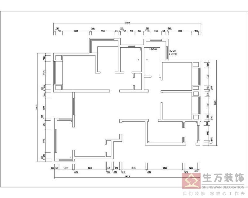 合生創展集團譽山國際45棟*02房郭先生家庭裝飾實景-裝修平面圖，結構圖，戶型圖，效果圖