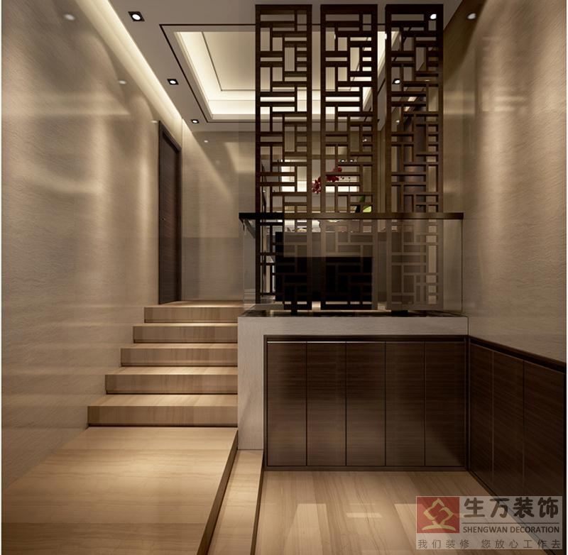 暨南大學(xué)羊城苑37棟關(guān)小姐大戶型家庭裝修樓梯間裝飾設(shè)計(jì)