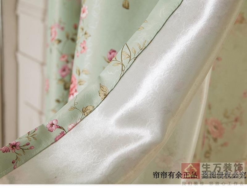 現代田園臥室客廳碎花遮光窗簾成品加厚落地窗飄窗布定制，1000余款田園式窗簾，田園風格窗簾，家庭裝修田園風格窗簾
