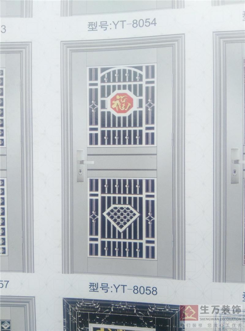 廣州防盜門生產廠家，廣州不銹鋼門工廠，廣州不銹鋼防盜門批發，此款不銹鋼門型號：TY-8058