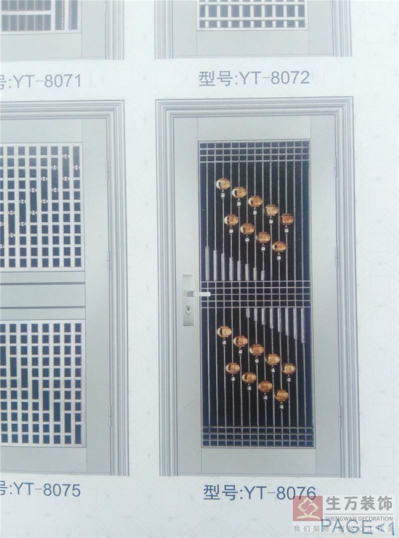 廣州防盜門生產廠家，廣州不銹鋼門工廠，廣州不銹鋼防盜門批發，此款不銹鋼門型號：TY-8076